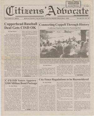 Citizens' Advocate (Coppell, Tex.), Vol. 19, No. 44, Ed. 1 Friday, October 31, 2003