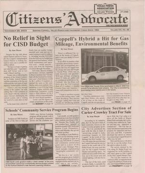Citizens' Advocate (Coppell, Tex.), Vol. 19, No. 48, Ed. 1 Friday, November 28, 2003