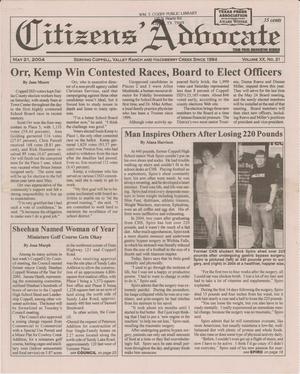 Citizens' Advocate (Coppell, Tex.), Vol. 20, No. 21, Ed. 1 Friday, May 21, 2004