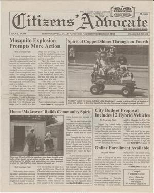 Primary view of object titled 'Citizens' Advocate (Coppell, Tex.), Vol. 20, No. 28, Ed. 1 Friday, July 9, 2004'.
