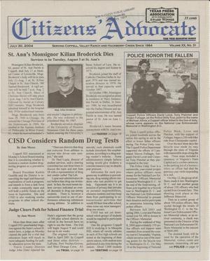 Citizens' Advocate (Coppell, Tex.), Vol. 20, No. 31, Ed. 1 Friday, July 30, 2004