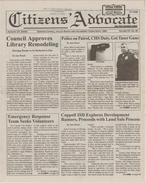Citizens' Advocate (Coppell, Tex.), Vol. 20, No. 35, Ed. 1 Friday, August 27, 2004