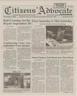 Citizens' Advocate (Coppell, Tex.), Vol. 20, No. 36, Ed. 1 Friday, September 3, 2004