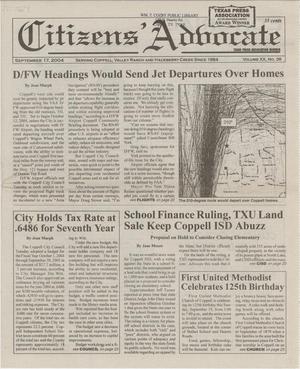 Citizens' Advocate (Coppell, Tex.), Vol. 20, No. 38, Ed. 1 Friday, September 17, 2004