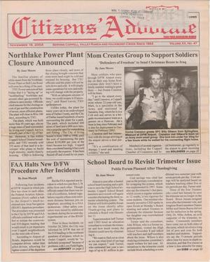Citizens' Advocate (Coppell, Tex.), Vol. 19, No. 47, Ed. 1 Friday, November 19, 2004
