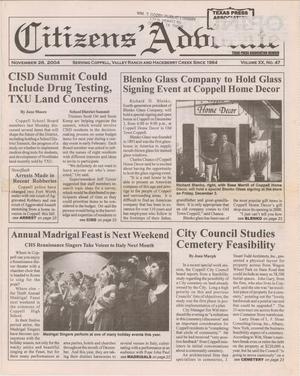 Citizens' Advocate (Coppell, Tex.), Vol. 20, No. 47, Ed. 1 Friday, November 26, 2004