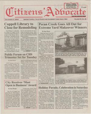 Citizens' Advocate (Coppell, Tex.), Vol. 20, No. 48, Ed. 1 Friday, December 3, 2004