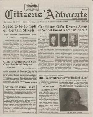 Citizens' Advocate (Coppell, Tex.), Vol. 21, No. 39, Ed. 1 Friday, September 30, 2005