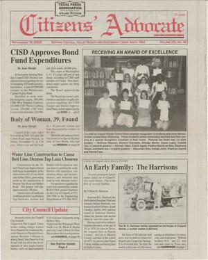 Citizens' Advocate (Coppell, Tex.), Vol. 21, No. 46, Ed. 1 Friday, November 18, 2005
