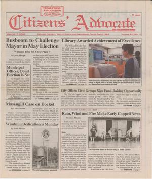 Citizens' Advocate (Coppell, Tex.), Vol. 21, No. 11, Ed. 1 Friday, March 17, 2006