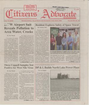 Primary view of object titled 'Citizens' Advocate (Coppell, Tex.), Vol. 21, No. 28, Ed. 1 Friday, July 14, 2006'.