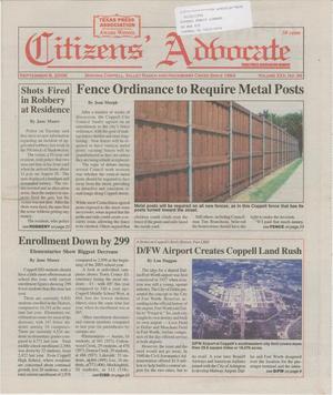 Citizens' Advocate (Coppell, Tex.), Vol. 21, No. 36, Ed. 1 Friday, September 8, 2006
