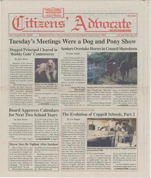 Primary view of object titled 'Citizens' Advocate (Coppell, Tex.), Vol. 21, No. 39, Ed. 1 Friday, September 29, 2006'.