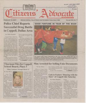 Citizens' Advocate (Coppell, Tex.), Vol. 23, No. 7, Ed. 1 Friday, February 16, 2007