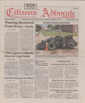 Citizens' Advocate (Coppell, Tex.), Vol. 23, No. 17, Ed. 1 Friday, April 27, 2007