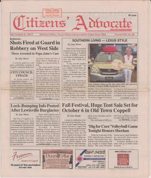 Citizens' Advocate (Coppell, Tex.), Vol. 23, No. 28, Ed. 1 Friday, September 21, 2007