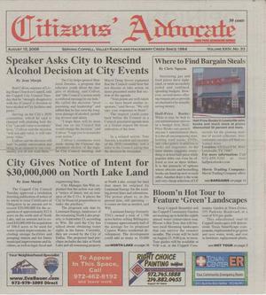 Citizens' Advocate (Coppell, Tex.), Vol. 24, No. 33, Ed. 1 Friday, August 15, 2008