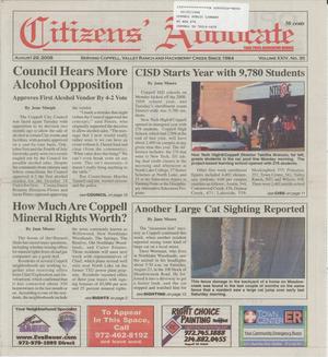 Citizens' Advocate (Coppell, Tex.), Vol. 24, No. 35, Ed. 1 Friday, August 29, 2008