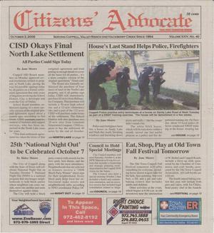 Citizens' Advocate (Coppell, Tex.), Vol. 24, No. 40, Ed. 1 Friday, October 3, 2008