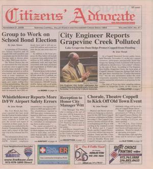 Citizens' Advocate (Coppell, Tex.), Vol. 24, No. 47, Ed. 1 Friday, November 21, 2008
