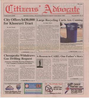 Primary view of object titled 'Citizens' Advocate (Coppell, Tex.), Vol. 25, No. 6, Ed. 1 Friday, February 6, 2009'.