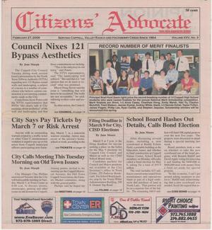 Citizens' Advocate (Coppell, Tex.), Vol. 25, No. 9, Ed. 1 Friday, February 27, 2009