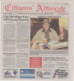 Citizens' Advocate (Coppell, Tex.), Vol. 25, No. 13, Ed. 1 Friday, March 27, 2009