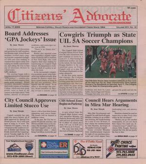 Citizens' Advocate (Coppell, Tex.), Vol. 25, No. 16, Ed. 1 Friday, April 17, 2009