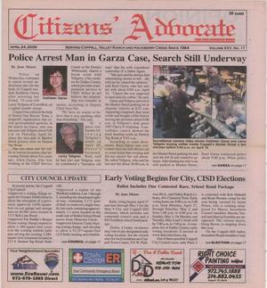 Primary view of object titled 'Citizens' Advocate (Coppell, Tex.), Vol. 25, No. 17, Ed. 1 Friday, April 24, 2009'.