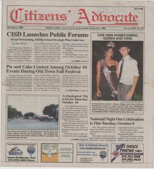 Citizens' Advocate (Coppell, Tex.), Vol. 25, No. 40, Ed. 1 Friday, October 2, 2009