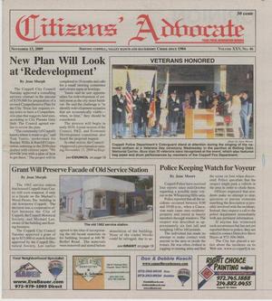 Citizens' Advocate (Coppell, Tex.), Vol. 25, No. 46, Ed. 1 Friday, November 13, 2009