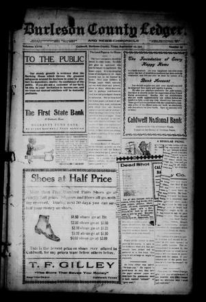 Primary view of object titled 'Burleson County Ledger and News-Chronicle (Caldwell, Tex.), Vol. 27, No. 29, Ed. 1 Friday, September 22, 1911'.