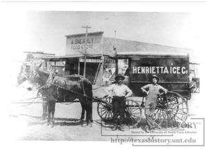 [Henrietta Ice Co Delivery and Snearly Feed Store]