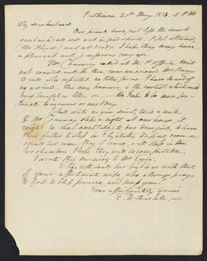 [Letter from Elizabeth Upshur Teackle to her husband, Littleton Dennis Teackle, May 21, 1833]