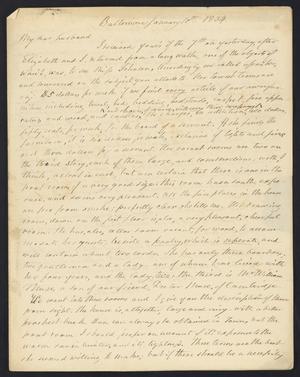 [Letter from Elizabeth Upshur Teackle to her husband, Littleton Dennis Teackle, January 10, 1834]