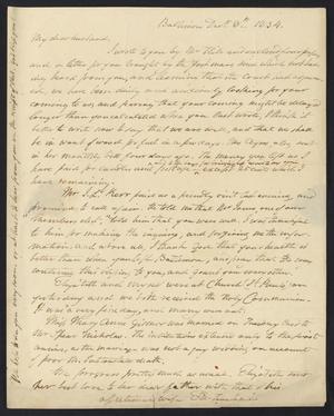 [Letter from Elizabeth Upshur Teackle to her husband, Littleton Dennis Teackle, December 8, 1834]