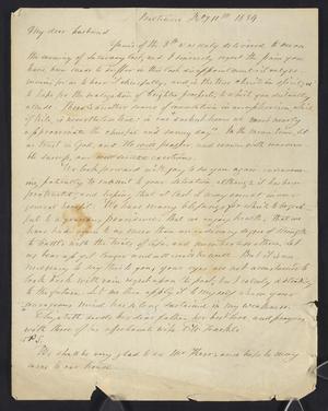 [Letter from Elizabeth Upshur Teackle to her husband, Littleton Dennis Teackle, February 11, 1834]