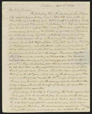 [Letter from Elizabeth Upshur Teackle to her husband, Littleton Dennis Teackle, February 3, 1835]