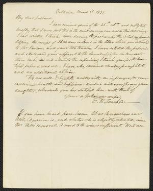[Letter from Elizabeth Upshur Teackle to her husband, Littleton Dennis Teackle, March 2, 1835]