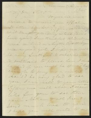 [Letter from Esma Marshal to her daughter, America W. Marshal, August 13, 1840]