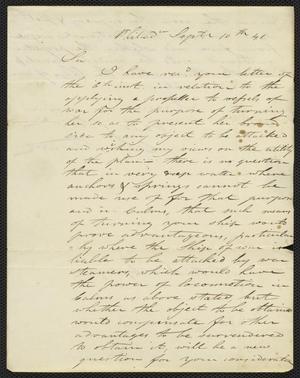 [Letter from C. L. Stewart to Aaron B. Quinby, September 10, 1841]