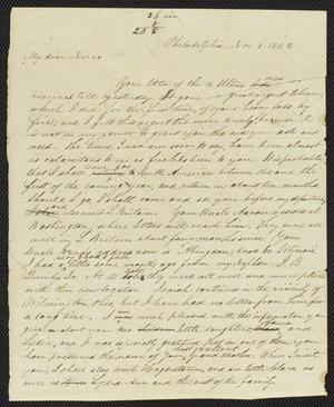 [Letter from Jesse B. Quinby to his niece, Caroline L. Duble, November 3, 1842]