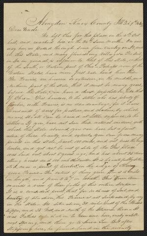 [Letter from Jesse B. Quinby Jr. to his uncle, Jesse B. Quinby, February 9, 1842]