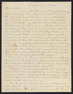 [Letter from Elizabeth Upshur Teackle to her husband, Littleton Dennis Teackle, May 13, 1834]