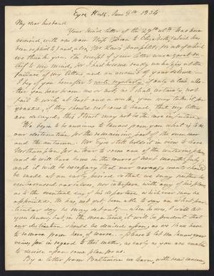 [Letter from Elizabeth Upshur Teackle to her husband, Littleton Dennis Teackle, June 8, 1834]