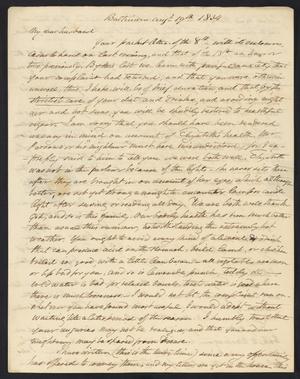 [Letter from Elizabeth Upshur Teackle to her husband, Littleton Dennis Teackle, August 19, 1834]