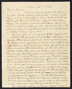 [Letter from Elizabeth Upshur Teackle to her husband, Littleton Dennis Teackle, September 2, 1834]