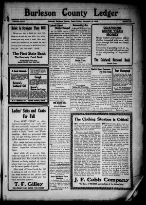 Burleson County Ledger and News-Chronicle (Caldwell, Tex.), Vol. 34, No. 37, Ed. 1 Friday, November 14, 1919