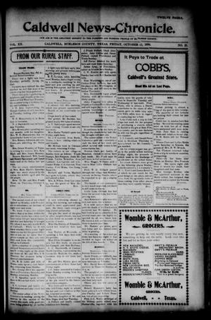 The Caldwell News-Chronicle (Caldwell, Tex.), Vol. 20, No. 21, Ed. 1 Friday, October 13, 1899