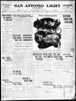 Primary view of object titled 'San Antonio Light and Gazette (San Antonio, Tex.), Vol. 31, No. 158, Ed. 1 Monday, June 27, 1910'.
